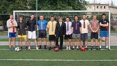 Uczestnicy meczu kawalerskiego Hołka